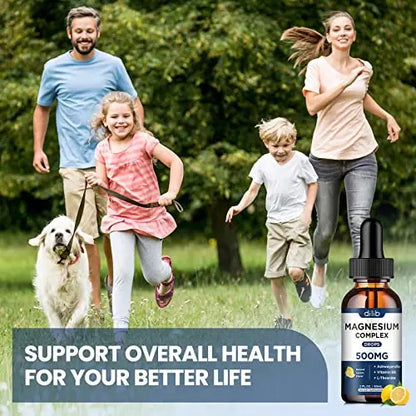 (2 Pack) Magnesium Glycinate, Citrate, Malate Liquid Drops-Triple Magnesium Complex dilib