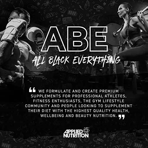 ABE All Black Everything Pre Workout Energy, Increase Physical Performance with Citrulline Applied Nutrition