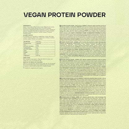 Bulk Vegan Protein Powder, Caramel Latte Flavour, 500 g, New & Improved Formula, 14 Servings Bulk