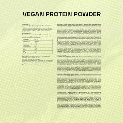 Bulk Vegan Protein Powder, Caramel Latte Flavour, 500 g, New & Improved Formula, 14 Servings BulkBuy Supplements Australia
