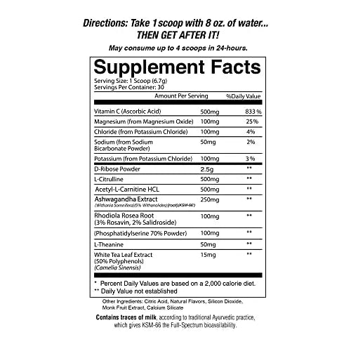 Origin Jocko Fuel Stim Free Pre Workout Powder with L-Citrulline, Nootropic for Endurance Jocko Fuel