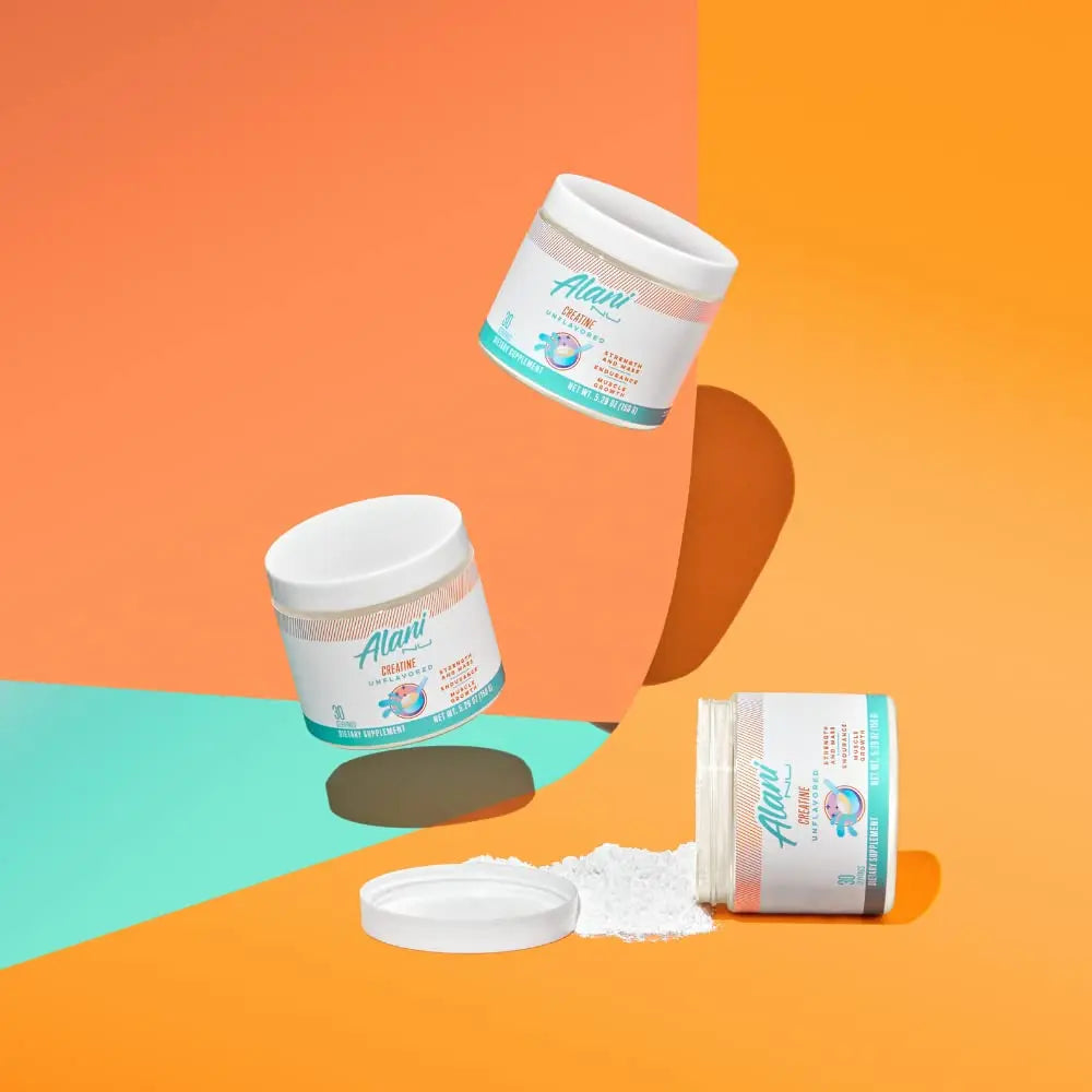 Alani Nu Creatine Monohydrate Powder and Pre Workout Breezeberry Powder Bundle Alani Nu