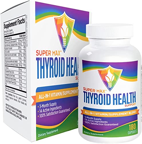3-Month Thyroid Support Supplement (All-in-1 Formula) with 14 Active Ingredients Elevate Recovery Supplements