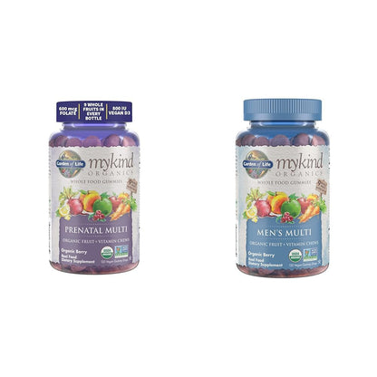 Garden of Life Organics Prenatal Gummies Multivitamin with Vitamin D3, B6, B12 & Organics Men's Garden of Life