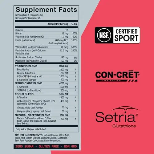 ZOA+ Pre-Workout Powder & Shaker Bottle Bundle, Fruit Punch ZOA