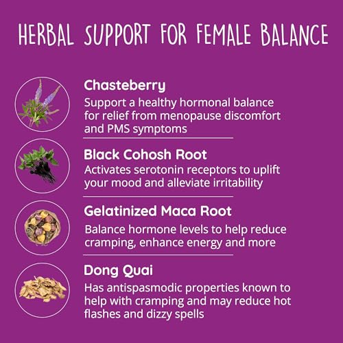 Happy Healthy Hippie Hormone Balance for Women - PMS Support Supplement & Menopause Happy Healthy Hippie