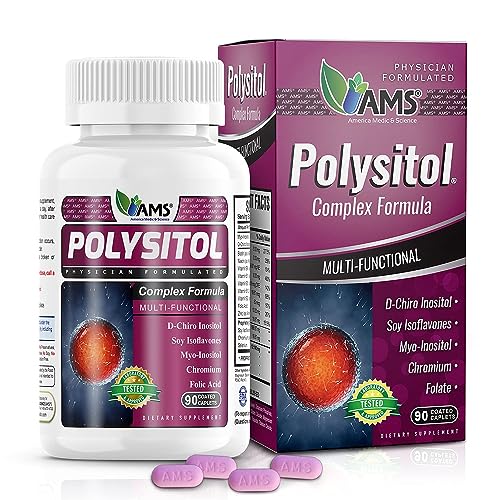America Medic & Science PolySitol (90 Caplets) Natural PCOS Supplements for Women America Medic & Science