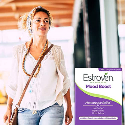 Estroven Mood Boost For Menopause Relief - 30 Ct. - Clinically Proven Ingredients Estroven