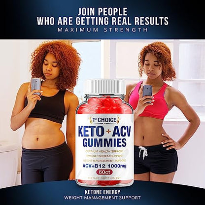 (2 Pack) 1st Choice Keto ACV Weight Loss Gummies Keto First Choice ACV Advanced Formula Rillvo