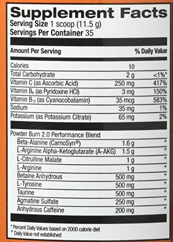 Rivalus Powder Burn - Watermelon Candy, 0.8 Pound - Intense Pre-Workout Energy Rivalus