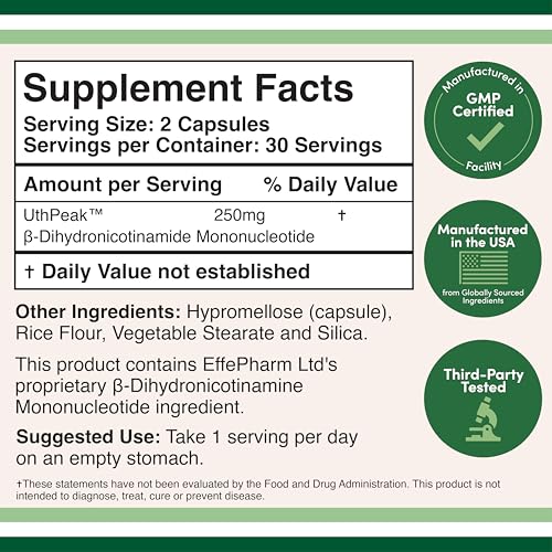 NMNH (NMN Supplement Alternative) Only Clinically Studied Ingredient - Boosts NAD+ Levels for Anti Aging and Cell Regeneration by Double Wood Double Wood SupplementsBuy Supplements Australia