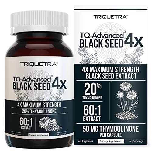 20% Thymoquinone Black Seed Oil Extract Capsules - TQ-Advanced 4X®: Highest Triquetra Health