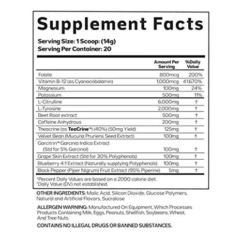 AML ADVANCED MOLECULAR LABS Preworkout, Performance Enhancer, Increases Drive AML ADVANCED MOLECULAR LABS