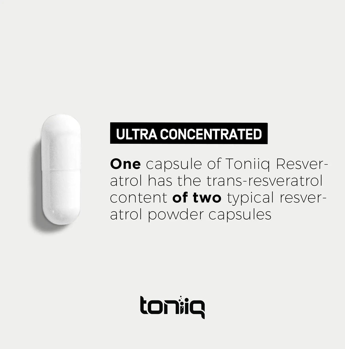 Toniiq Ultra High Purity Resveratrol Capsules - 98% Trans-Resveratrol - Highly Purified and Bioavailable - 180 Caps Reservatrol Supplement Toniiq buy supplements Au