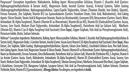 Vitabiotics Three Packs of Pregnacare His & Hers Vitabiotics