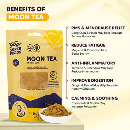 Yogi Super Foods Moon Tea for Women's Cycle Support, PMS & Menopause Relief Yogi Super Foods