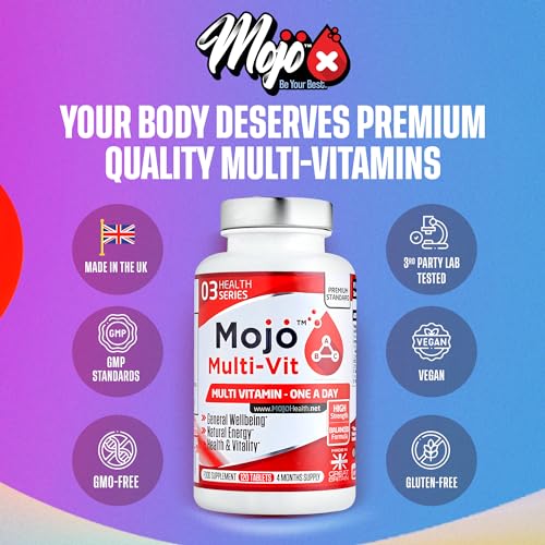 𝗠𝗢𝗝𝗢™ 𝗠𝘂𝗹𝘁𝗶-𝗩𝗜𝗧 - 𝟭𝟮𝟬𝘅 '𝗢𝗻𝗲 𝗮 𝗗𝗮𝘆' 𝗠𝘂𝗹𝘁𝗶-𝗩𝗶𝘁𝗮𝗺𝗶𝗻 & Minerals for Women Men - Enhance Mojo