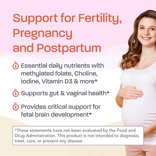 Binto Prenatal 4 in 1 Probiotic & Multivitamin Packets with Iron, DHA, Methylated Folate and probiotics Binto