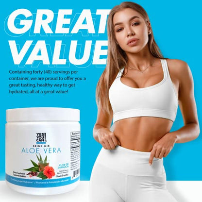 Yes You Can! Organic Aloe Vera Drink Mix - Super Greens Powder - Energy Drink Powder Yes You Can!