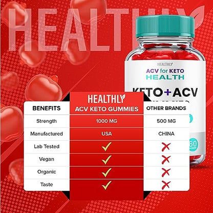 (2 Pack) Acv for Keto Health Gummies - Official Formula, Vegan - Acv for Keto Health Gummies Healthly