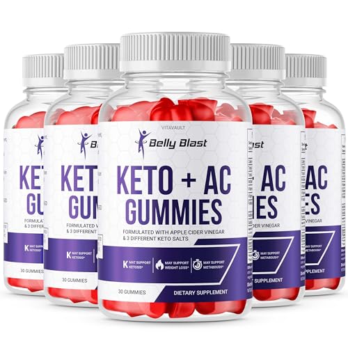 (5 Pack) Belly Blast Keto + ACV Gummies, Belly Blaster Keto Plus Advanced Weight Loss Vitavault