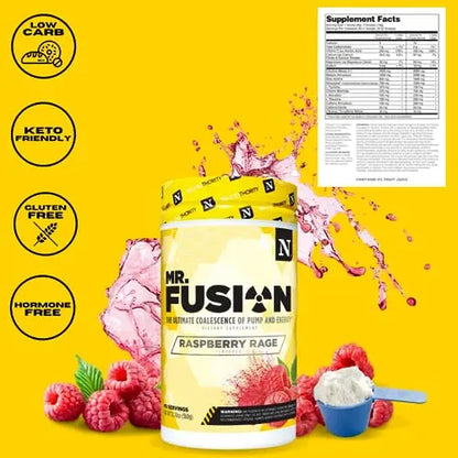 Nutrithority Mr.Fusion Pre Workout Supplement, Pineapple Punch, 40 Servings Nutrithority