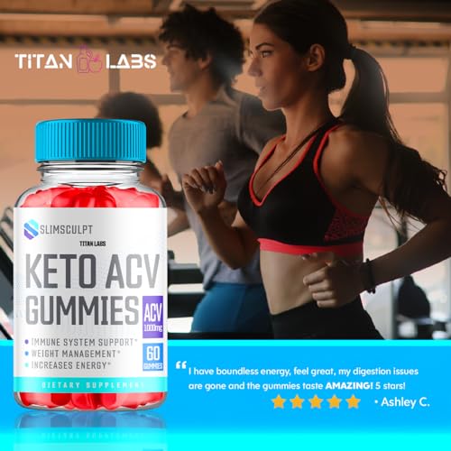 (2 Pack) Slimsculpt Keto ACV Gummies, Slim Sculpt Keto ACV Gummies Advanced Weight Loss 1000MG Titan Labs