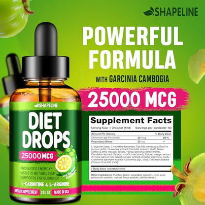 (Pack of 2) Weight Loss Drops - Made in USA - Appetite Suppressant for Women & Men SHAPELINE