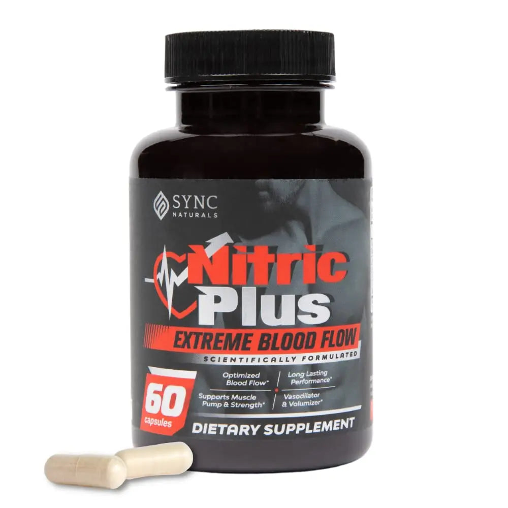 SYNC Naturals Nitric Plus- 800mg L Arginine- 400mg L Citrulline- Extra Strength Nitric SYNC Naturals