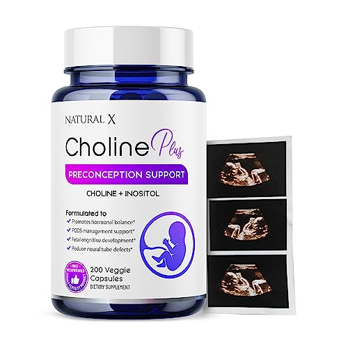 Natural X Choline Plus Inositol Fertility Supplements – Myo-Inositol and Choline Preconception Vitamins Natural X