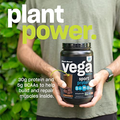 Vega Premium Sport Protein Mocha Protein Powder, Vegan, Non GMO, Gluten Free Plant VegaBuy Supplements Australia