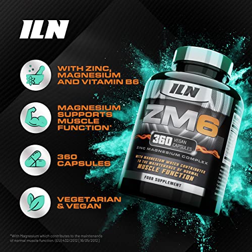 ZM6 - High Strength Zinc Magnesium Supplement - Zinc & Magnesium for Muscle Function Iron Labs Nutrition