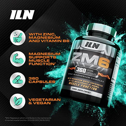 ZM6 - High Strength Zinc Magnesium Supplement - Zinc & Magnesium for Muscle Function Iron Labs Nutrition