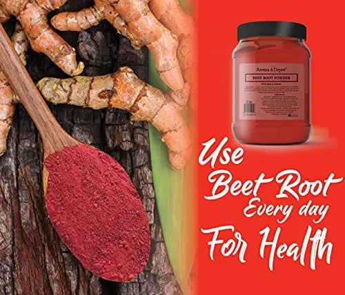 Beet Root Powder 2 lb. by Aroma Depot Raw & Non-GMO I Vegan & Gluten Free I Nitric Oxide Aroma Depot