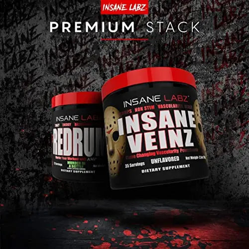 Insane Labz Insane Veinz Non Stimulant NO Enhancing Powder, Nitric Oxide Booster Insane Labz