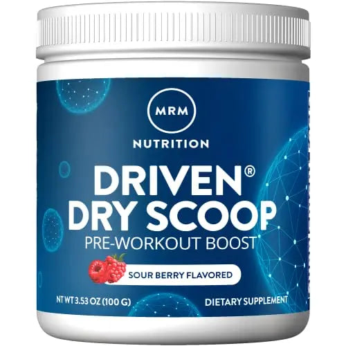 MRM Nutrition Driven Dry Scoop Pre-Workout Powder| Sour Berry Flavored| Pure Ingredients MRM
