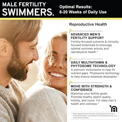 Swimmers | Fertility Support for Men | Optimal Sperm Count & Motility | Male Fertility Blend & Prenatal Natural Approach