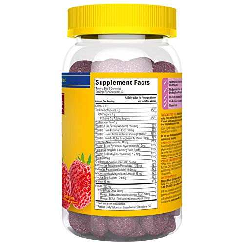 Nature Made Prenatal Gummies with DHA and Folic Acid, Prenatal Vitamin and Mineral Supplement Nature Made