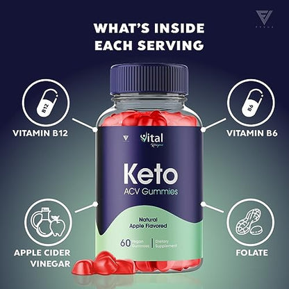 (3 Pack) Vital Ketogenic Keto ACV Gummies for Weight Loss, Vital Private Keto ACV Gummies Fyvus