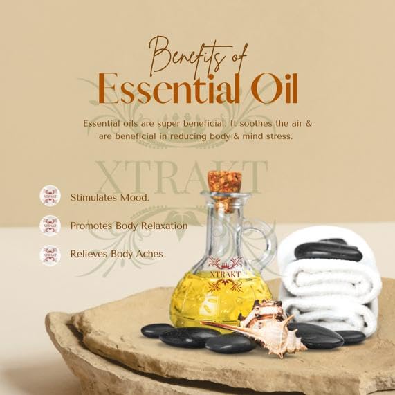 XTRAKT Pure Rose Essential Oil - Therapeutic Grade Aromatherapy Oil for Elegance and Emotional Balance XTRAKT