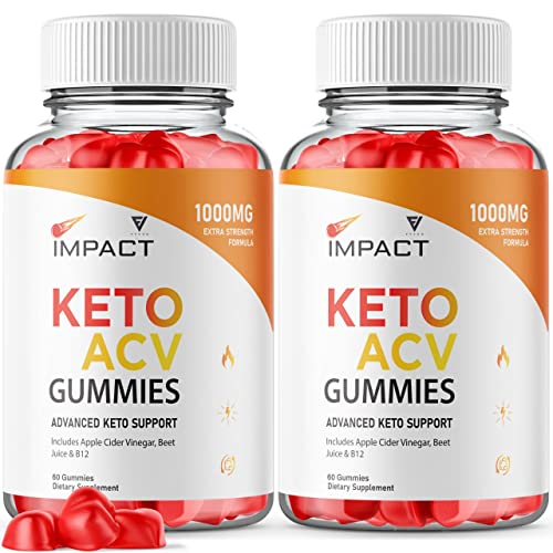 (2 Pack) Impact Keto Gummies for Weight Loss and Belly Fat Diet, AVC Keto ACV Advanced Fyvus