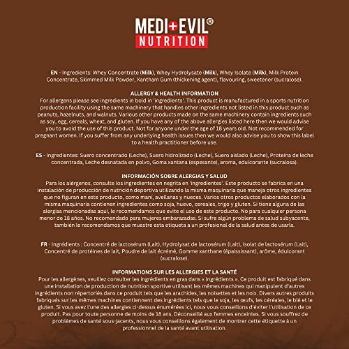 Medi-Evil Nutrition Whey Dynamic Protein, Cookies and Cream Flavour, 2kg, 66 Servings Medi-Evil Nutrition