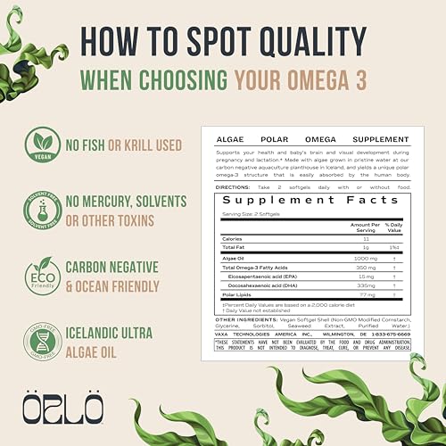 Orlo PRENATAL DHA - Prenatal DHA Omega 3 Supplement - Triple Strength Omega3s Orlo