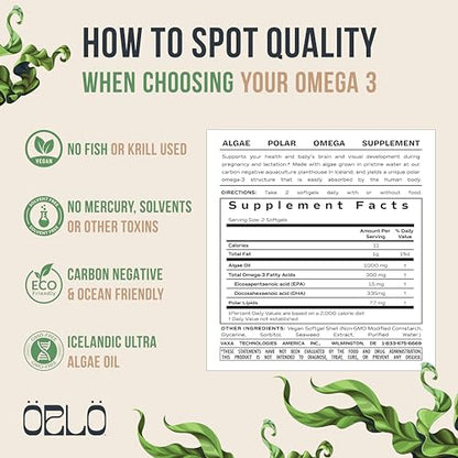 Orlo PRENATAL DHA - Prenatal DHA Omega 3 Supplement - Triple Strength Omega3s Orlo