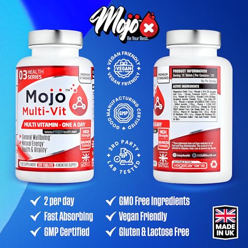 𝗠𝗢𝗝𝗢™ 𝗠𝘂𝗹𝘁𝗶-𝗩𝗜𝗧 - 𝟭𝟮𝟬𝘅 '𝗢𝗻𝗲 𝗮 𝗗𝗮𝘆' 𝗠𝘂𝗹𝘁𝗶-𝗩𝗶𝘁𝗮𝗺𝗶𝗻 & Minerals for Women Men - Enhance Mojo