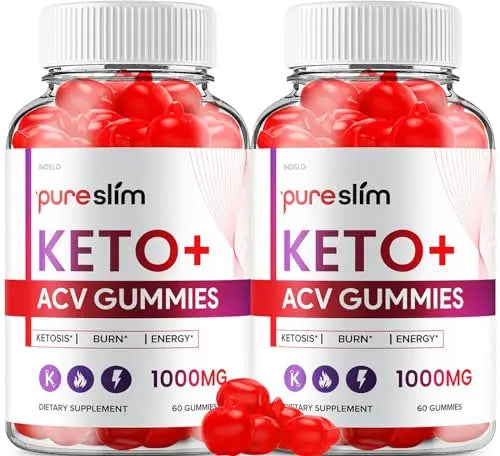 (2 Pack) Pure Slim Keto ACV Gummies - Advanced Formula PureSlim Keto Plus ACV Gummies Indelo