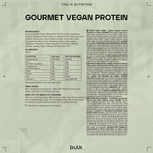 Bulk Gourmet Vegan Protein Powder, Strawberry, 700 g Bulk