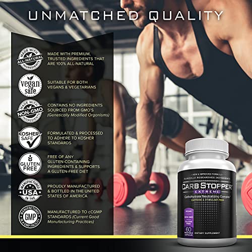 Carb Stopper Extreme (3 Bottles Maximum Strength, Natural Carbohydrate and Starch Carb Stopper ExtremeBuy Supplements Australia